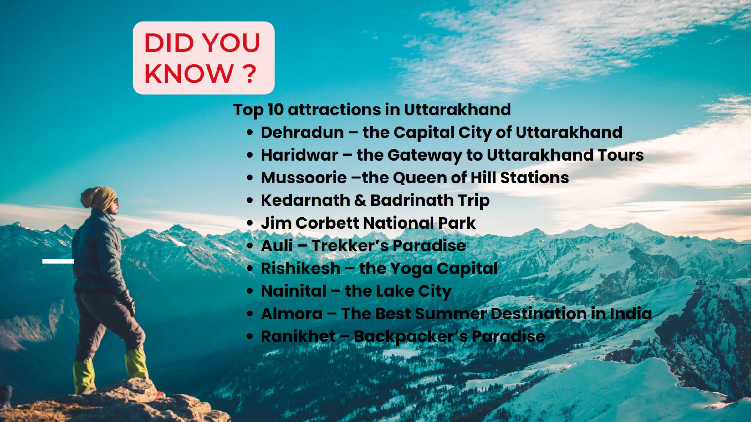 le 10 migliori destinazioni in Uttarakhand