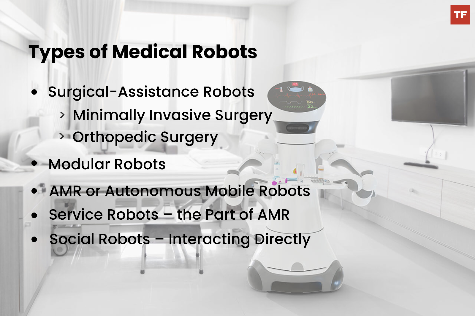 types of medical robots